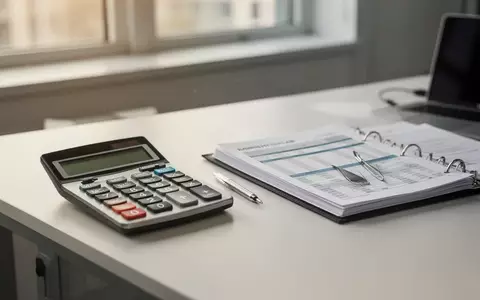 Ein moderner Schreibtisch mit Taschenrechner und Unterlagen zur privaten Vermögensbildung bei natürlichem Tageslicht. - Foto: über boerse-global.de