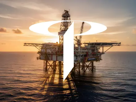 Moderne Offshore-Bohrinsel bei Sonnenuntergang auf dem offenen Meer als Symbol für die Energiebranche. - Foto: über boerse-global.de