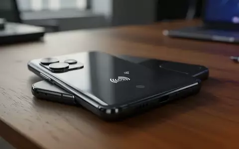 Ein Smartphone liegt auf einem Holztisch; der Fokus liegt auf der Rückseite des Geräts, wo sich der NFC-Chip befindet. - Foto: über boerse-global.de