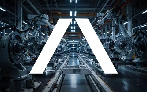 Abstrakte Darstellung einer modernen Automobilfertigung in kühlen, stimmungsvollen Blautönen mit Fokus auf Industriedesign. - Foto: über boerse-global.de