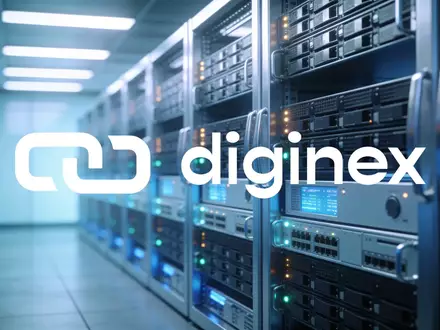 Moderne Serverinfrastruktur in einem digitalen Rechenzentrum mit blauer Beleuchtung. - Foto: über boerse-global.de