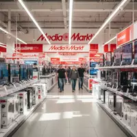 Ein modern eingerichteter MediaMarkt-Verkaufsraum mit Elektronikprodukten in den Regalen. - Foto: über boerse-global.de