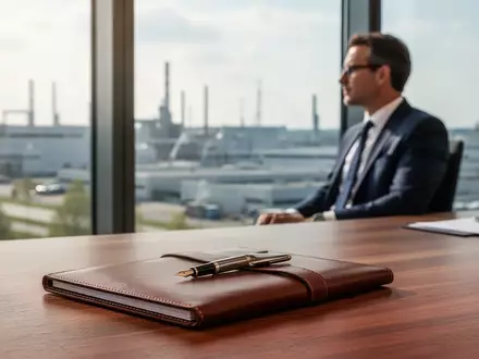 Ein moderner, sonnendurchfluteter Arbeitsplatz in einem mittelständischen Unternehmen mit Blick auf ein Gewerbegebiet. - Foto: über boerse-global.de
