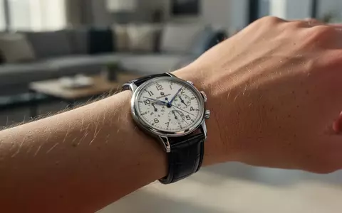 Nahaufnahme einer analogen Armbanduhr an einem Handgelenk vor einem unscharfen Hintergrund. - Foto: über boerse-global.de