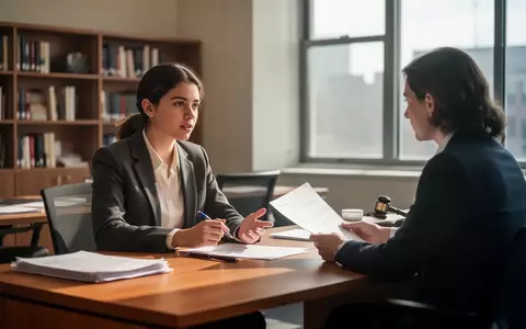 Ein Student berät eine Person in einem hellen Büro bei steuerlichen Unterlagen. - Foto: über boerse-global.de