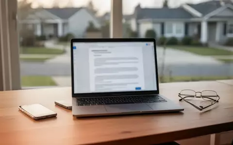 Ein moderner Schreibtisch mit Laptop und Smartphone in einer Büroumgebung bei natürlichem Tageslicht. - Foto: über boerse-global.de