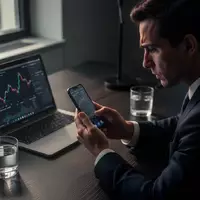 Eine Person betrachtet besorgt ihr Smartphone an einem modernen Schreibtisch, was die Problematik von digitalem Betrug verdeutlicht. - Foto: über boerse-global.de
