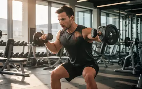 Ein Personal Trainer führt konzentriert Kraftübungen in einem hellen, modernen Fitnessstudio aus. - Foto: über boerse-global.de