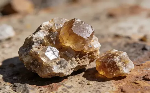 Nahaufnahme von Monazit- und Bastnäsit-Mineralproben auf einem geologischen Arbeitstisch. - Foto: über boerse-global.de