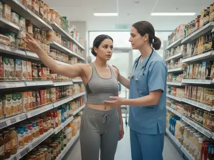 Ein Patient übt unter therapeutischer Anleitung in einem als Supermarkt gestalteten Rehabilitationszentrum Alltagshandlungen. - Foto: über boerse-global.de