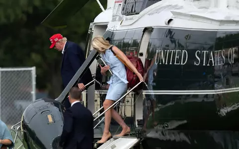 Natalie Harp ist oft an Trumps Seite zu sehen (Archivbild). - Foto: Jose Luis Magana/AP/dpa