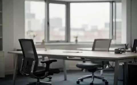 Ein leerer, moderner Arbeitsplatz in einem lichtdurchfluteten Büro, der eine Atmosphäre von beruflicher Reflexion vermittelt. - Foto: über boerse-global.de