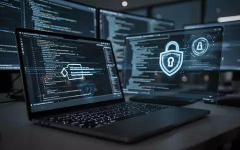 Ein beleuchteter Laptop in einem dunklen Büro, der auf die Gefahr von unbefugten Zugriffen auf Cloud-Identitätsdienste hinweist. - Foto: über boerse-global.de