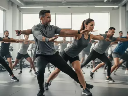 Eine Führungskraft und ein Angestellter trainieren gemeinsam in einem hellen, modernen Fitnessstudio. - Foto: über boerse-global.de