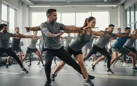 Eine Führungskraft und ein Angestellter trainieren gemeinsam in einem hellen, modernen Fitnessstudio. - Foto: über boerse-global.de
