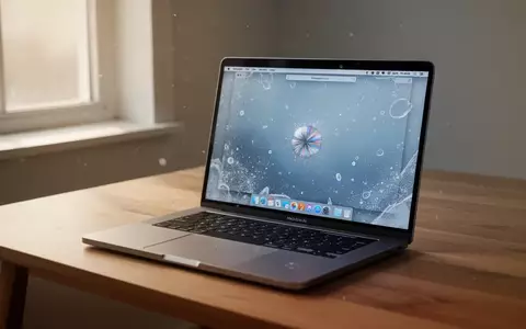Ein Laptop mit eingefrorenem Bildschirm auf einem Schreibtisch, der auf Softwareprobleme bei der Betriebssystem-Beta hinweist. - Foto: über boerse-global.de