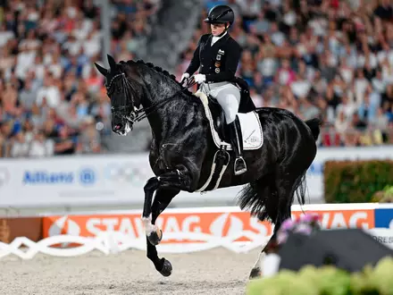 Isabell Werth verteidigt den Pferdesport gegen Kritiker. (Archivbild) - Foto: Uwe Anspach/dpa