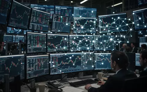 Blick auf eine moderne Handelsplattform mit komplexen Finanzdiagrammen und Datenvisualisierungen auf zahlreichen Monitoren. - Foto: über boerse-global.de
