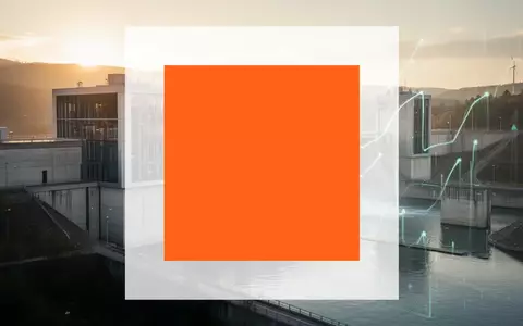 Abstraktes Bild eines modernen Wasserkraftwerks bei Sonnenuntergang als Symbol für Energieerzeugung und wirtschaftliches Wachstum. - Foto: über boerse-global.de