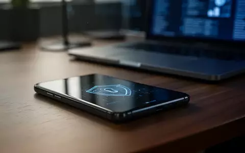 Ein Smartphone liegt auf einem Büroschreibtisch neben einem Laptop, was die digitale Sicherheitsbedrohung symbolisiert. - Foto: über boerse-global.de