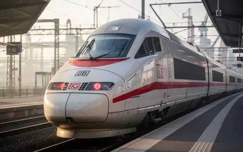 ICE 1 Hochgeschwindigkeitszug der Deutschen Bahn an einem Bahnsteig bei Tageslicht. - Foto: über boerse-global.de