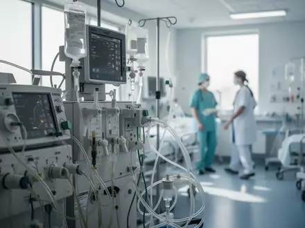 Moderne Dialysestation in einer medizinischen Einrichtung mit hochwertiger Medizintechnik und steriler Atmosphäre. - Foto: über boerse-global.de