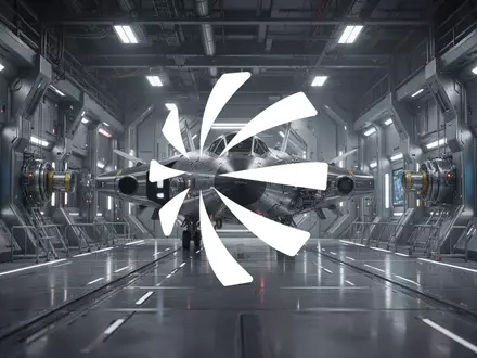 Abstrakte Darstellung moderner Luft- und Raumfahrttechnologie in einer hochmodernen Industriehalle. - Foto: über boerse-global.de