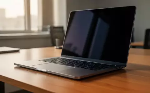Ein schlanker Laptop auf einem modernen Schreibtisch in einer professionellen Büroumgebung bei natürlichem Tageslicht. - Foto: über boerse-global.de