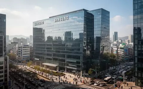 Moderne Glasfassade des Samsung-Hauptquartiers in Seoul bei Tageslicht. - Foto: über boerse-global.de