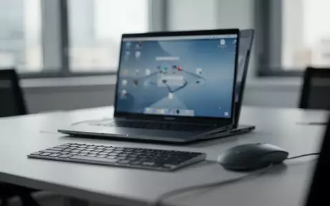 A laptop on an office desk in a professional work environment, captured with shallow depth of field. - Foto: über boerse-global.de