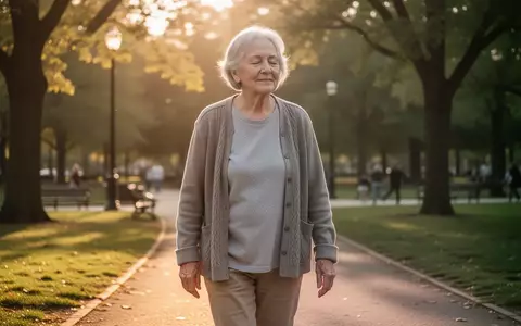 Eine ältere Person geht entspannt in einem sonnigen Park spazieren, was den positiven Effekt täglicher Bewegung verdeutlicht. - Foto: über boerse-global.de