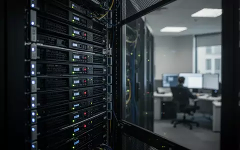 Server-Racks in einem Berliner Behördengebäude nach einem Cyberangriff. - Foto: über boerse-global.de