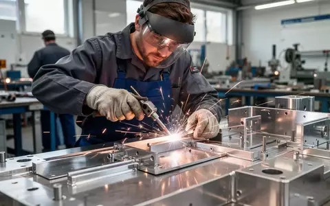 Ein Metallhandwerker bei der präzisen Arbeit an einem Werkstück in einer modernen Werkstatt. - Foto: über boerse-global.de