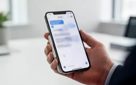 Eine Person hält ein Smartphone in einer hellen Büroumgebung, während sie Einstellungen in einer Messenger-App vornimmt. - Foto: über boerse-global.de