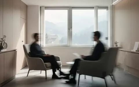 Ein minimalistisch eingerichteter, heller Behandlungsraum in einer Schweizer Praxis mit einem leeren Sessel. - Foto: über boerse-global.de