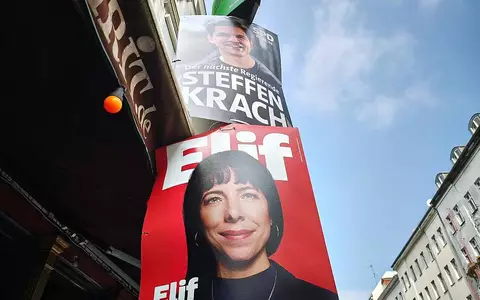 Wahlplakate mit Steffen Krach, SPD, und Elif Eralp, Linke (Archiv) - Foto: via dts Nachrichtenagentur