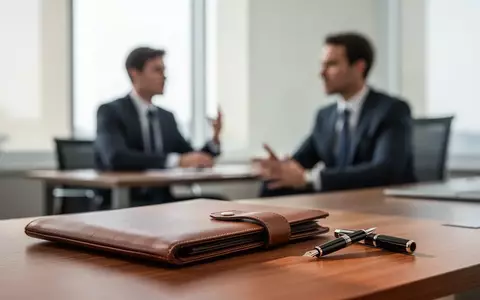 Ein professioneller Schreibtisch in einem modernen Büro mit Aktenordner, der eine seriöse Arbeitsatmosphäre darstellt. - Foto: über boerse-global.de