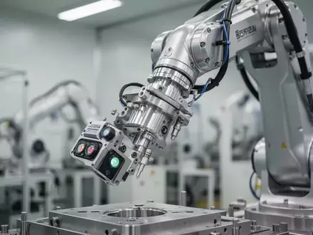 Präzisions-Roboterkomponente in einer modernen Fertigungsanlage für Industrierobotik. - Foto: über boerse-global.de