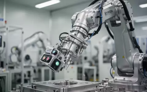 Präzisions-Roboterkomponente in einer modernen Fertigungsanlage für Industrierobotik. - Foto: über boerse-global.de