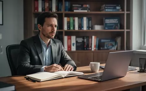 Ein Forscher sitzt nachdenklich an einem Schreibtisch in einem hellen, modern eingerichteten Büro mit Fachliteratur. - Foto: über boerse-global.de