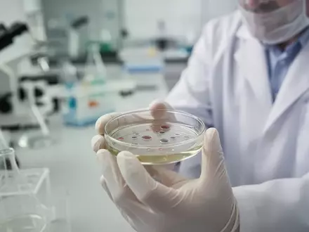 Ein Wissenschaftler untersucht eine Laborprobe in einem medizinischen Forschungsumfeld. - Foto: über boerse-global.de