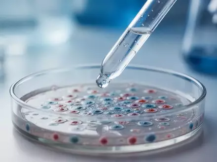 Eine wissenschaftliche Laborumgebung mit einer Pipette über einer Zellkultur in einer Petrischale zur Krebsforschung. - Foto: über boerse-global.de