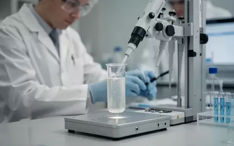 Wissenschaftler in einem modernen Labor bei der Arbeit mit einer Laborpipette und einer Glasampulle. - Foto: über boerse-global.de