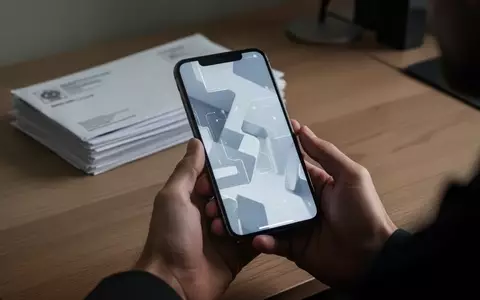 Nahaufnahme einer Person, die ein Smartphone in den Händen hält, während im Hintergrund ungeöffnete Briefumschläge liegen. - Foto: über boerse-global.de