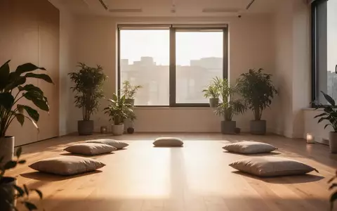 Ein heller, minimalistisch eingerichteter Coaching-Raum mit Bodenkissen und Pflanzen, der eine Atmosphäre der Ruhe ausstrahlt. - Foto: über boerse-global.de