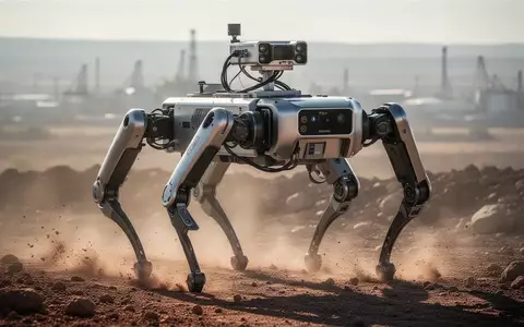 Ein fortschrittlicher Industrieroboter bei der Navigation in einer anspruchsvollen, staubigen Testumgebung. - Foto: über boerse-global.de