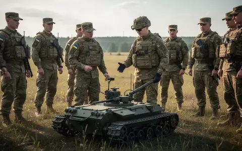 Ukrainische Soldaten unterweisen NATO-Truppen in der taktischen Nutzung von Bodenrobotern auf einem Übungsgelände. - Foto: über boerse-global.de
