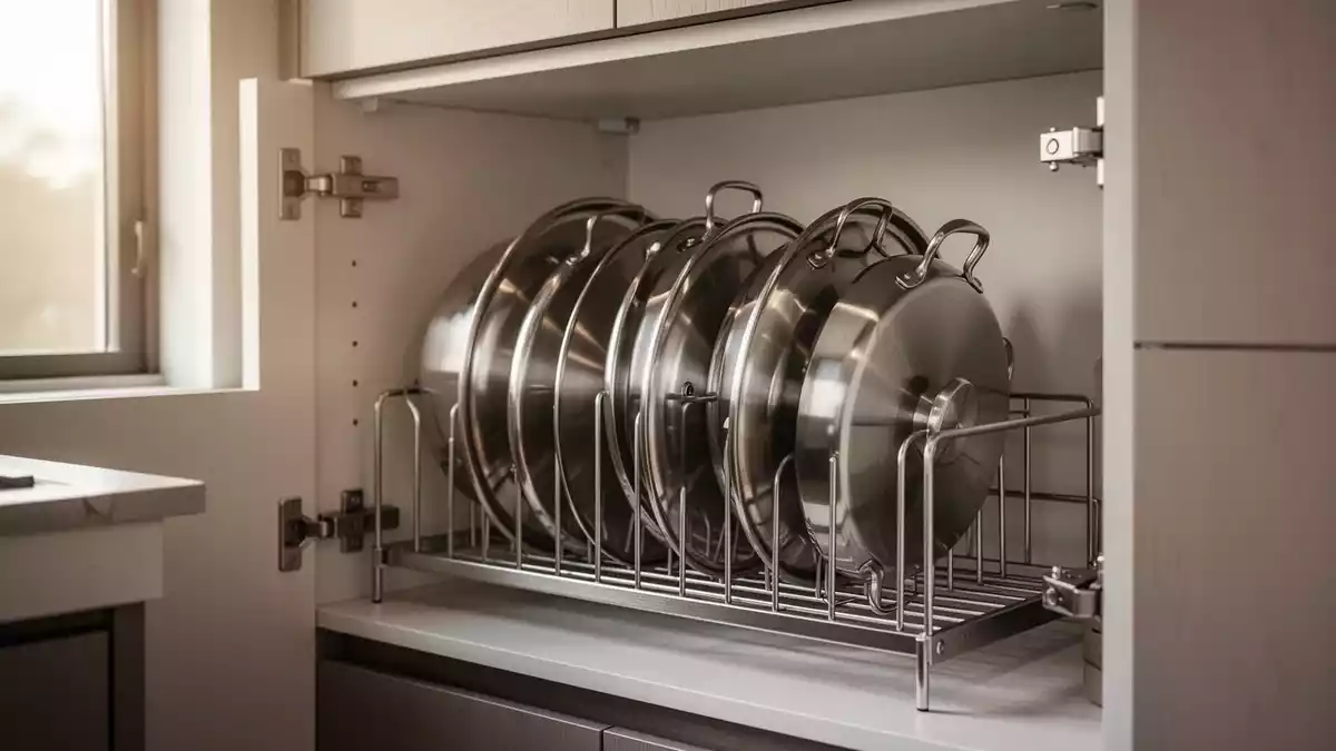 Küchenorganisation: Effiziente Topfdeckel-Lagerung durch clevere Systeme