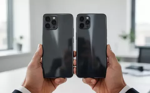 Zwei moderne Smartphones werden in einer hellen Büroumgebung mit den Rückseiten aneinandergehalten. - Foto: über boerse-global.de