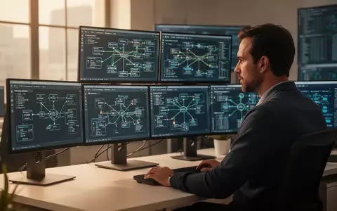 Ein IT-Experte arbeitet konzentriert an einer komplexen Systemmigration in einem modernen Büro. - Foto: über boerse-global.de